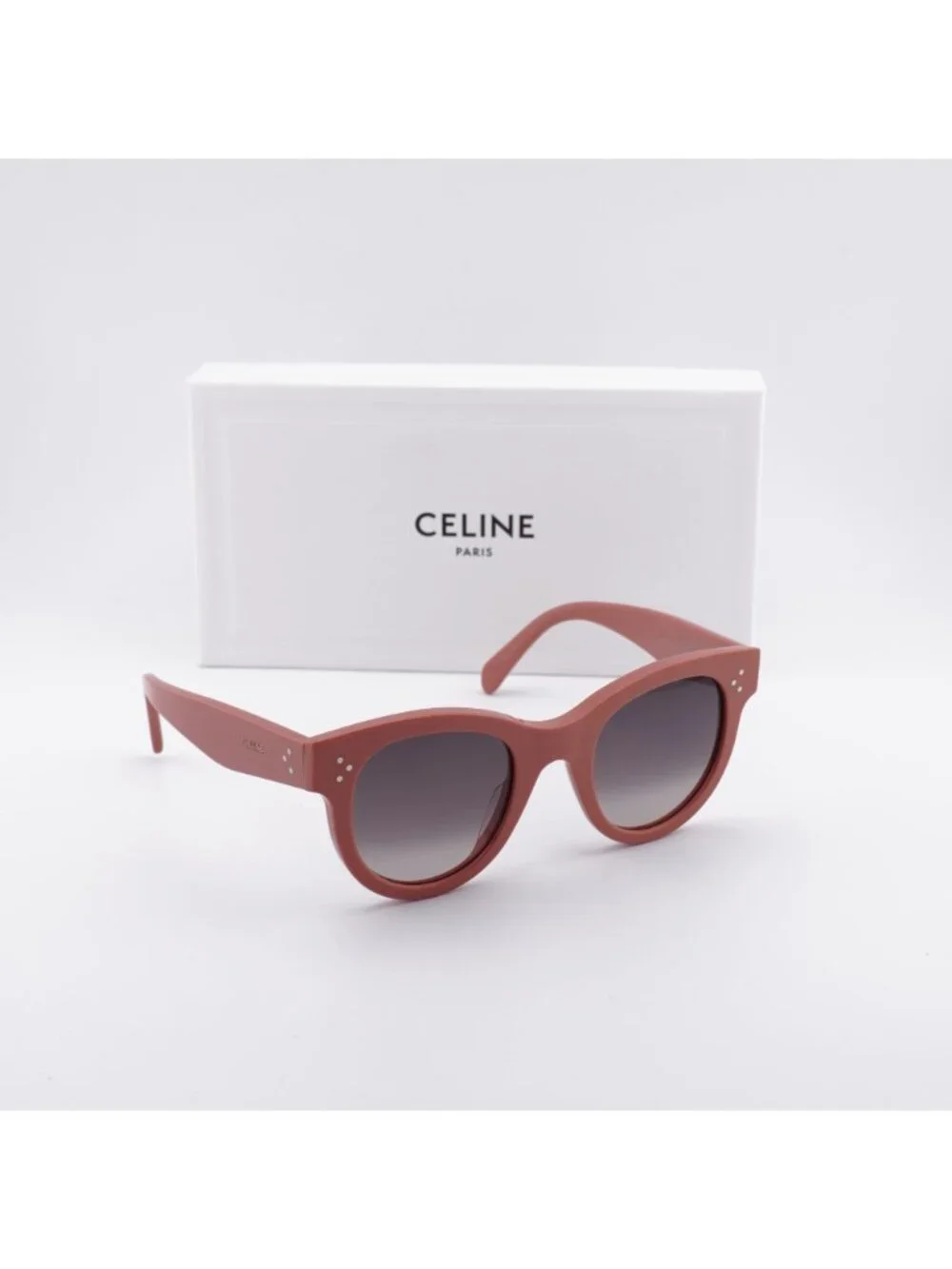Celine CL4003IN 72F Round Sunglasses - Pink / Brown Gradient